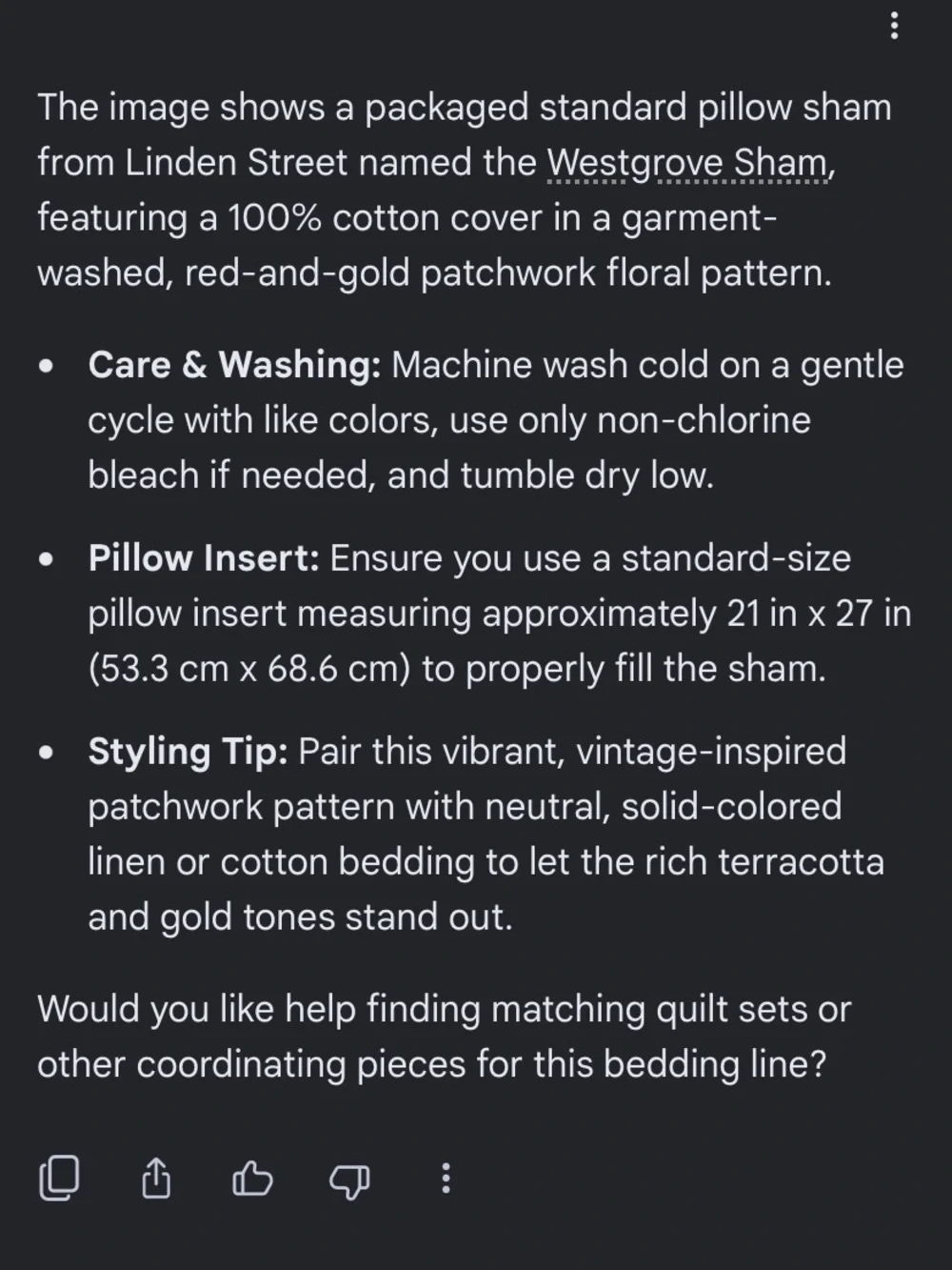 Westgrove Sham in Multi-Color Pattern