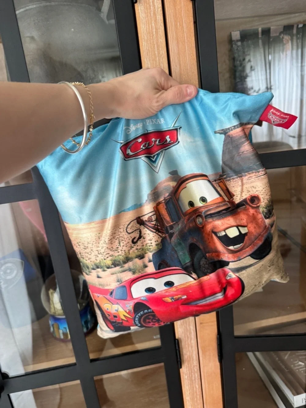 Vintage 2006 Disney Pixar Cars pillow decor Lightning McQueen Mater squishy