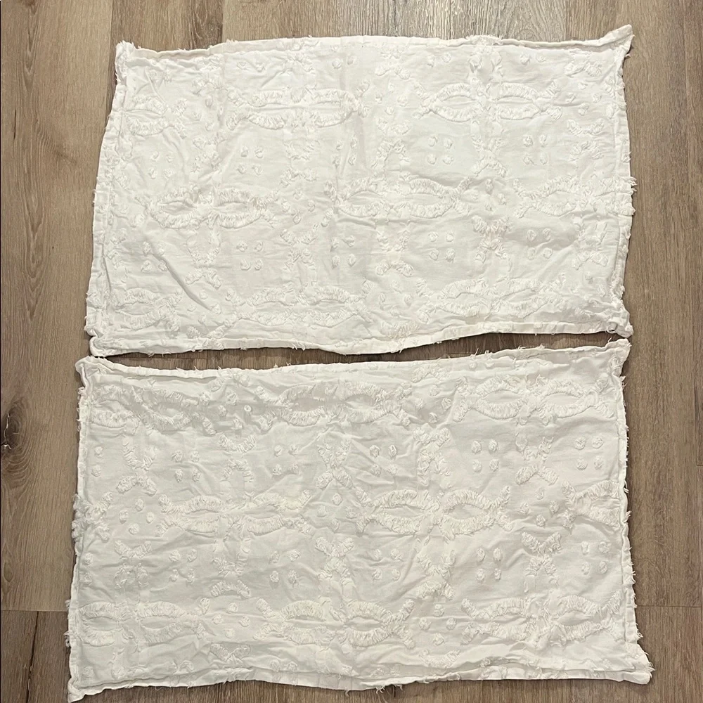 Threshold White Embroidered Pillow Covers