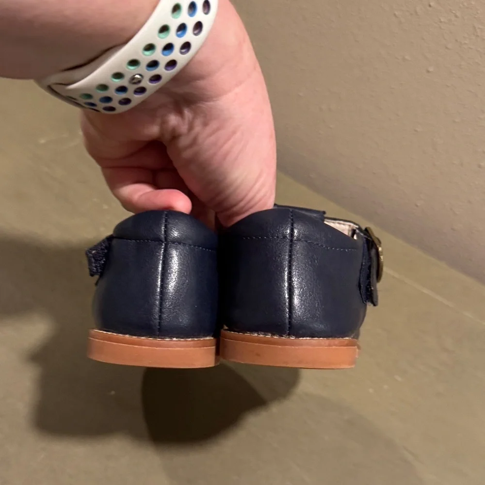 Felix & Flora Navy Kids Dress Buckled Mary Jane Shoes size 8
