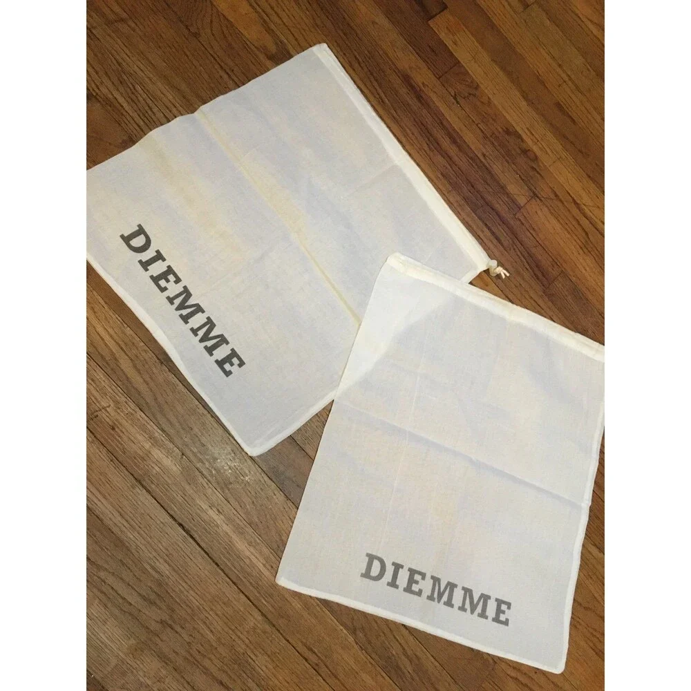 DIEMME White Dustbags TWO (2) dust bags 17” x 19” Sheer light New never used