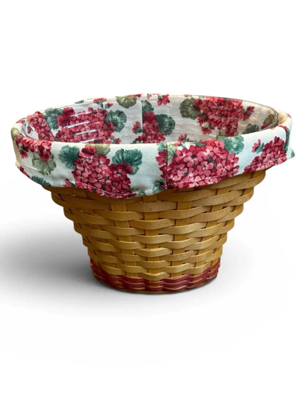 Longaberger 2002 Grandma Bonnie May Series Geranium Basket w/ Liner & Protector