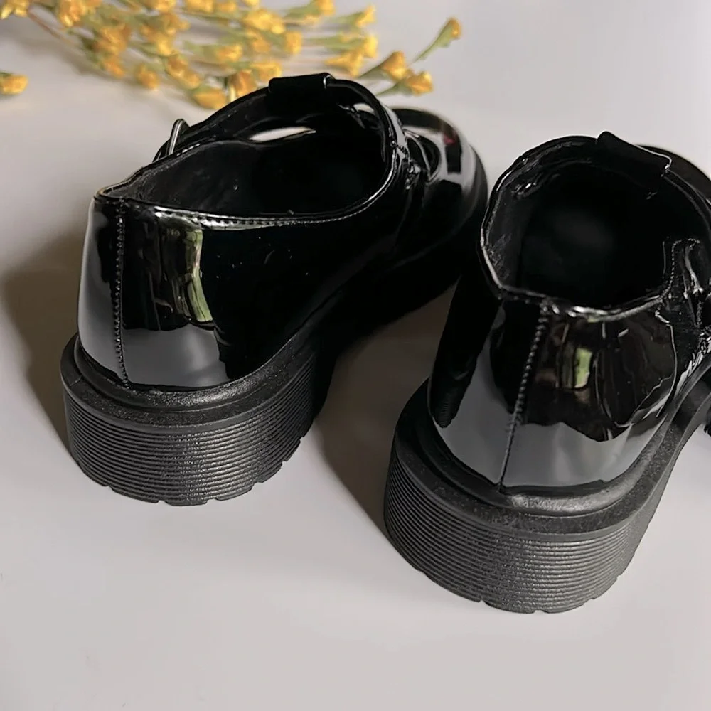 Art Class Eden Mary Jane Black Patent Dress Shoe Flats Faux Leather