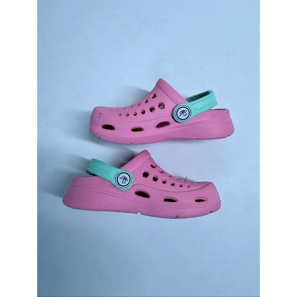 Joybees Clogs Girls Sz 6/7 Pink Dylan Slip On Rubber Lightweight Water Shoes