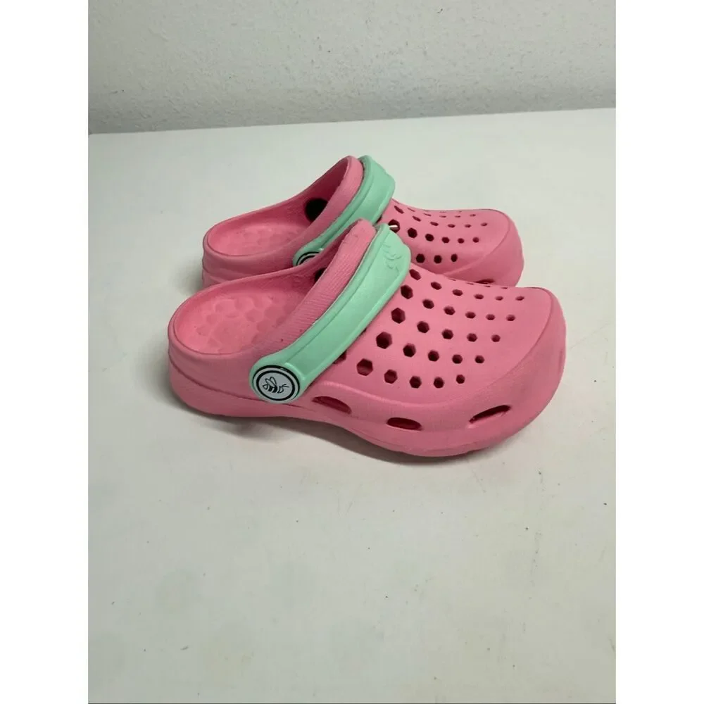 Joybees Clogs Girls Sz 6/7 Pink Dylan Slip On Rubber Lightweight Water Shoes