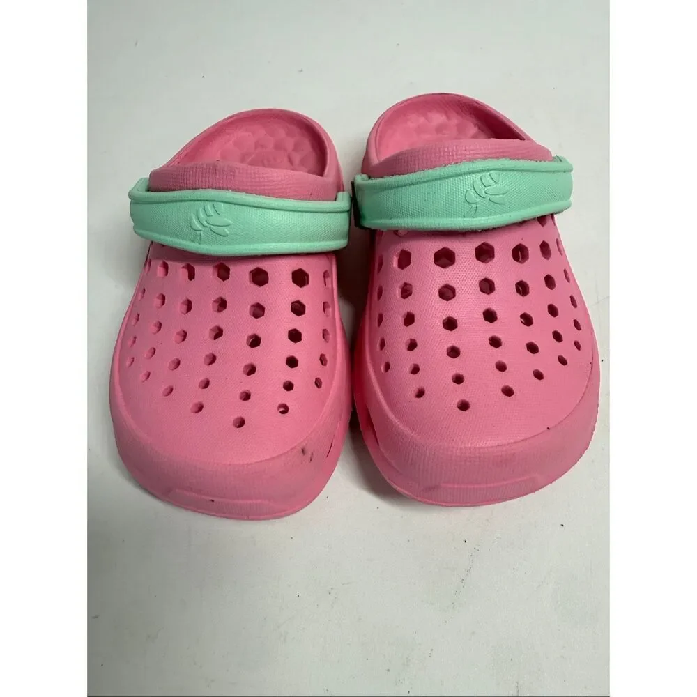 Joybees Clogs Girls Sz 6/7 Pink Dylan Slip On Rubber Lightweight Water Shoes
