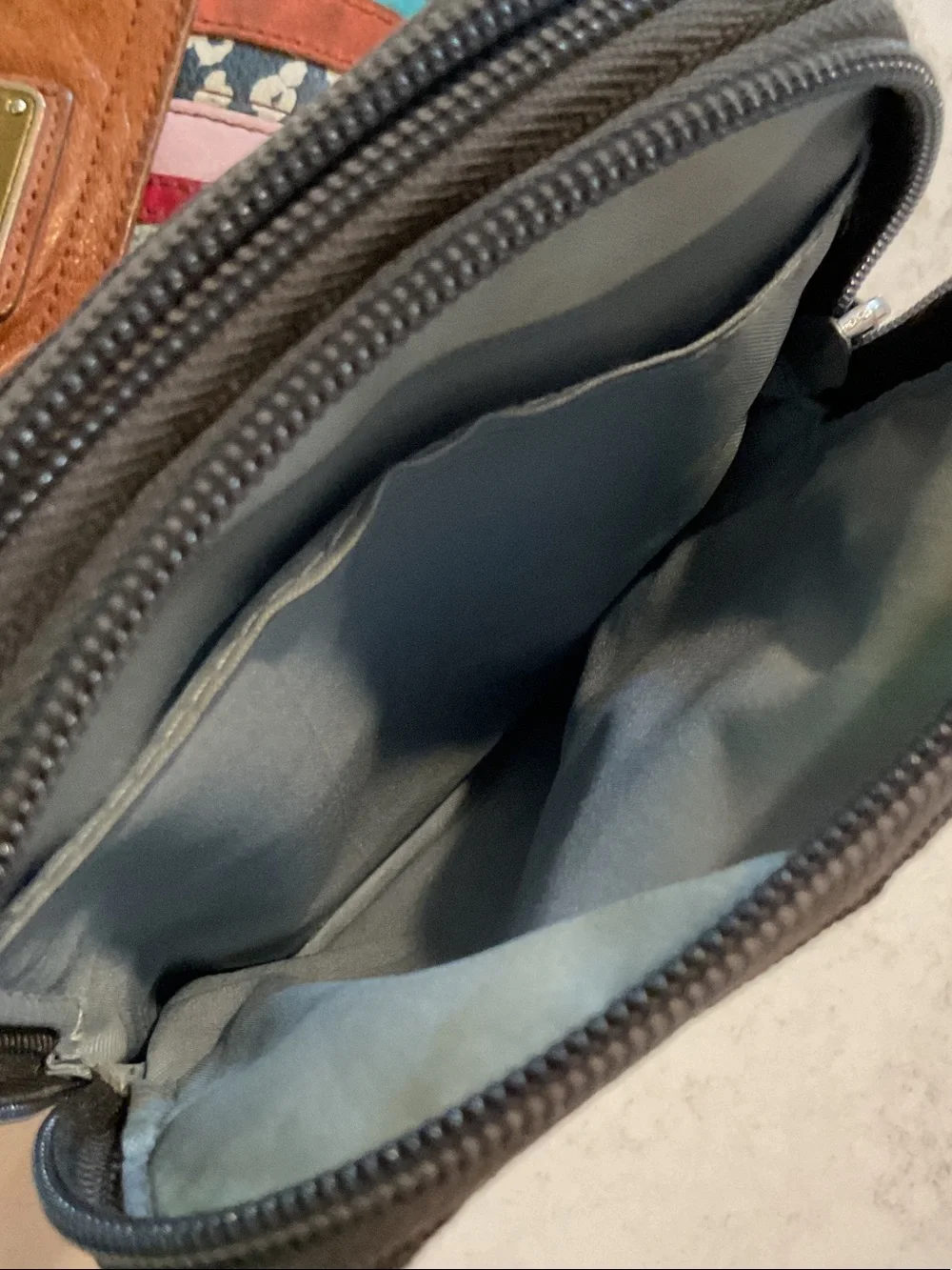 Baggallini True Classic Take Two RFID Crossbody graphite gray LIKE NEW