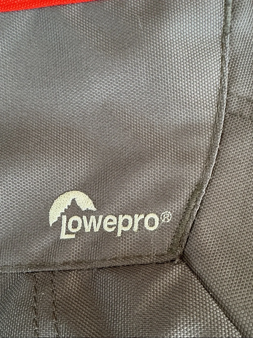 Lowepro Black Messenger Bag with Red Trim