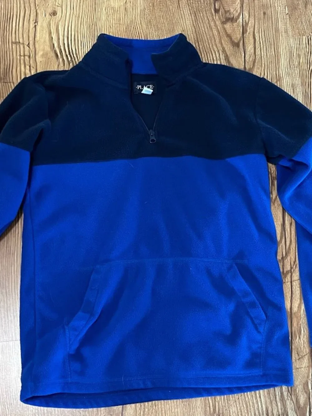 Children's Place 1/4 Zip Fleece, 2 Tone Blue, Youth XL (14)