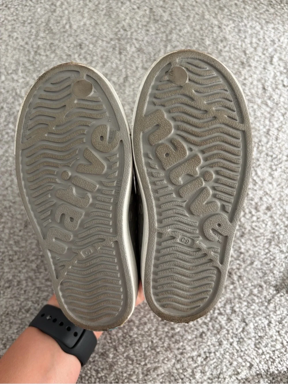 Native Jefferson Slip-On Kids Shoes in Gray - Size 9T