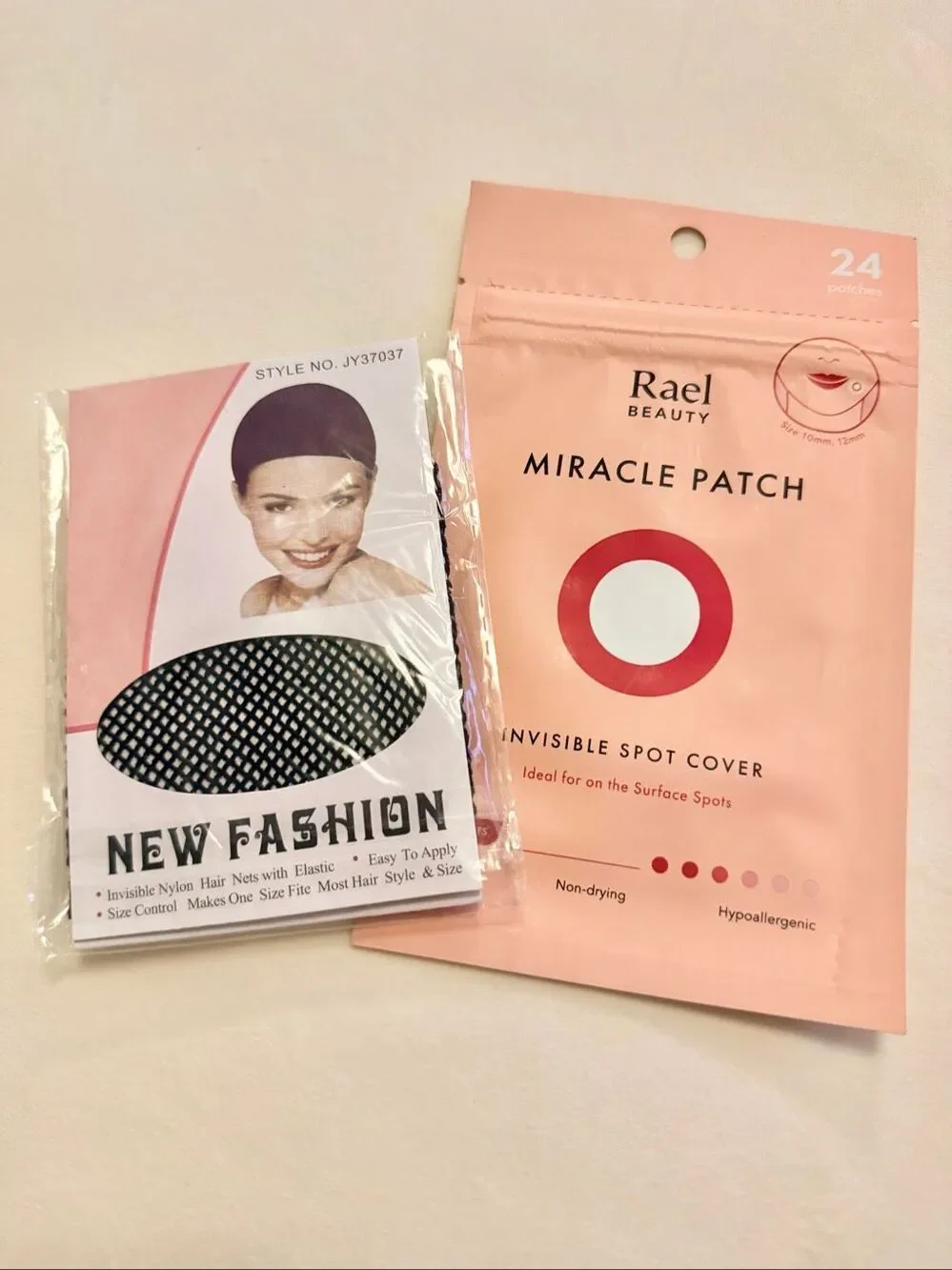 Rael Miracle Patches & Invisible Nylon Hair Net Beauty Essentials Set