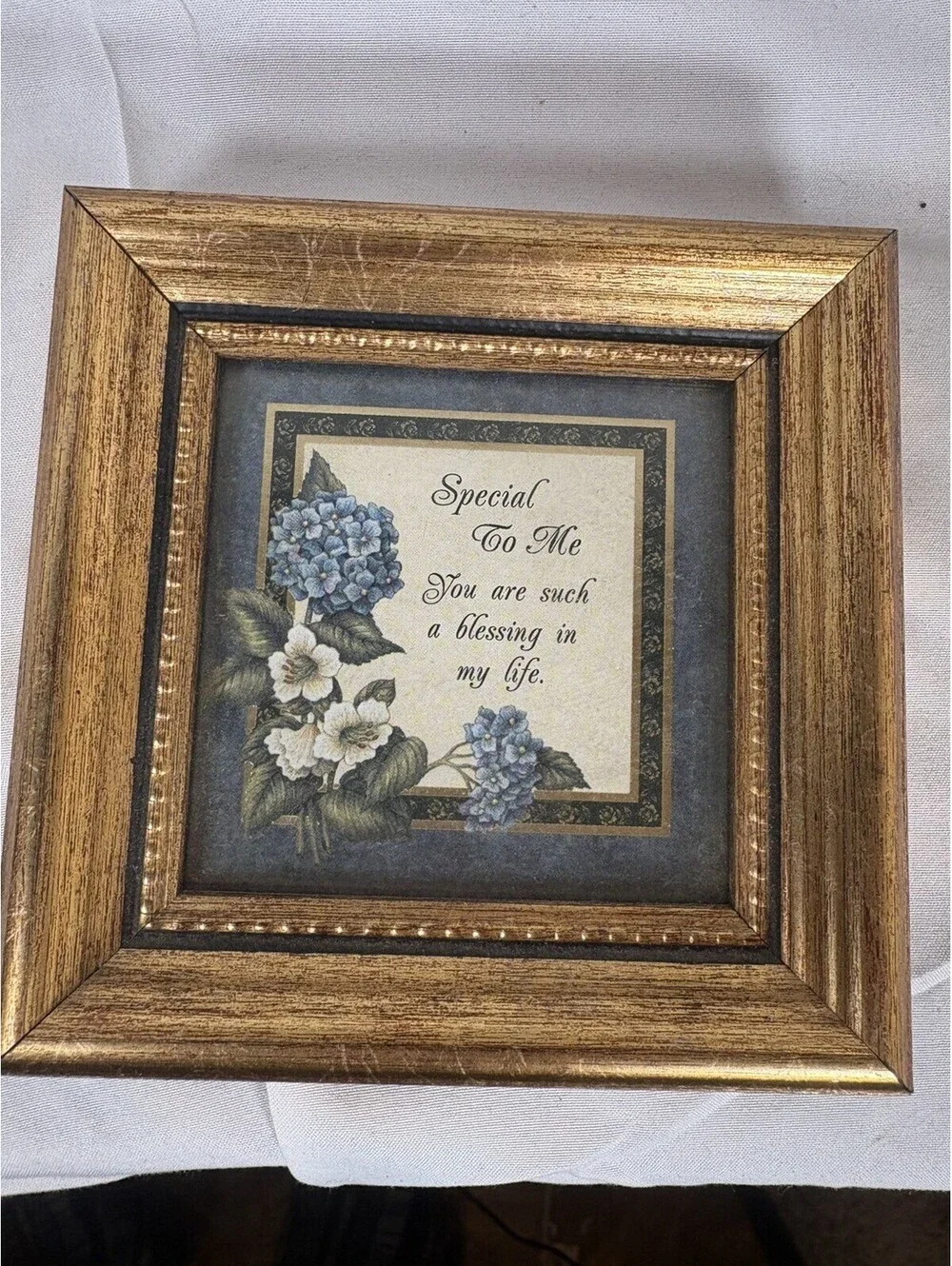 Vintage Wood 4x4 Square Picture Good Frame “special To Me” Grandma Decor