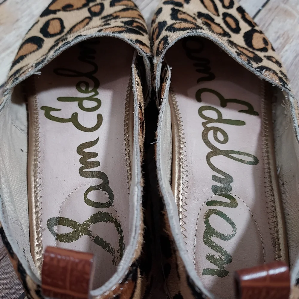 Sam Edelman Khloe calf hair leopard espadrilles 8.5