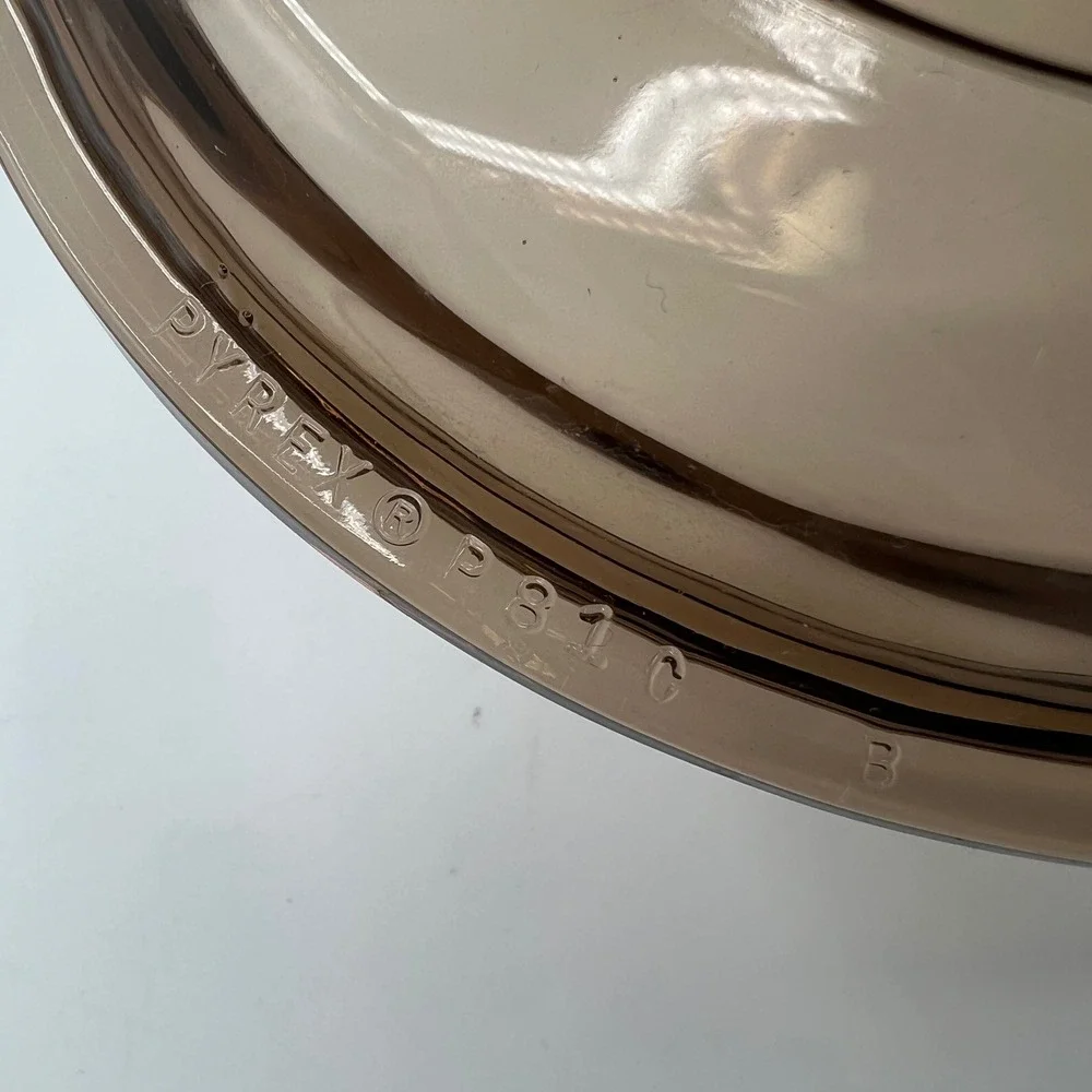 Pyrex Visions Amber Glass Lid P-81-C Replacement 6.25 Inch Brown Smoke Tint