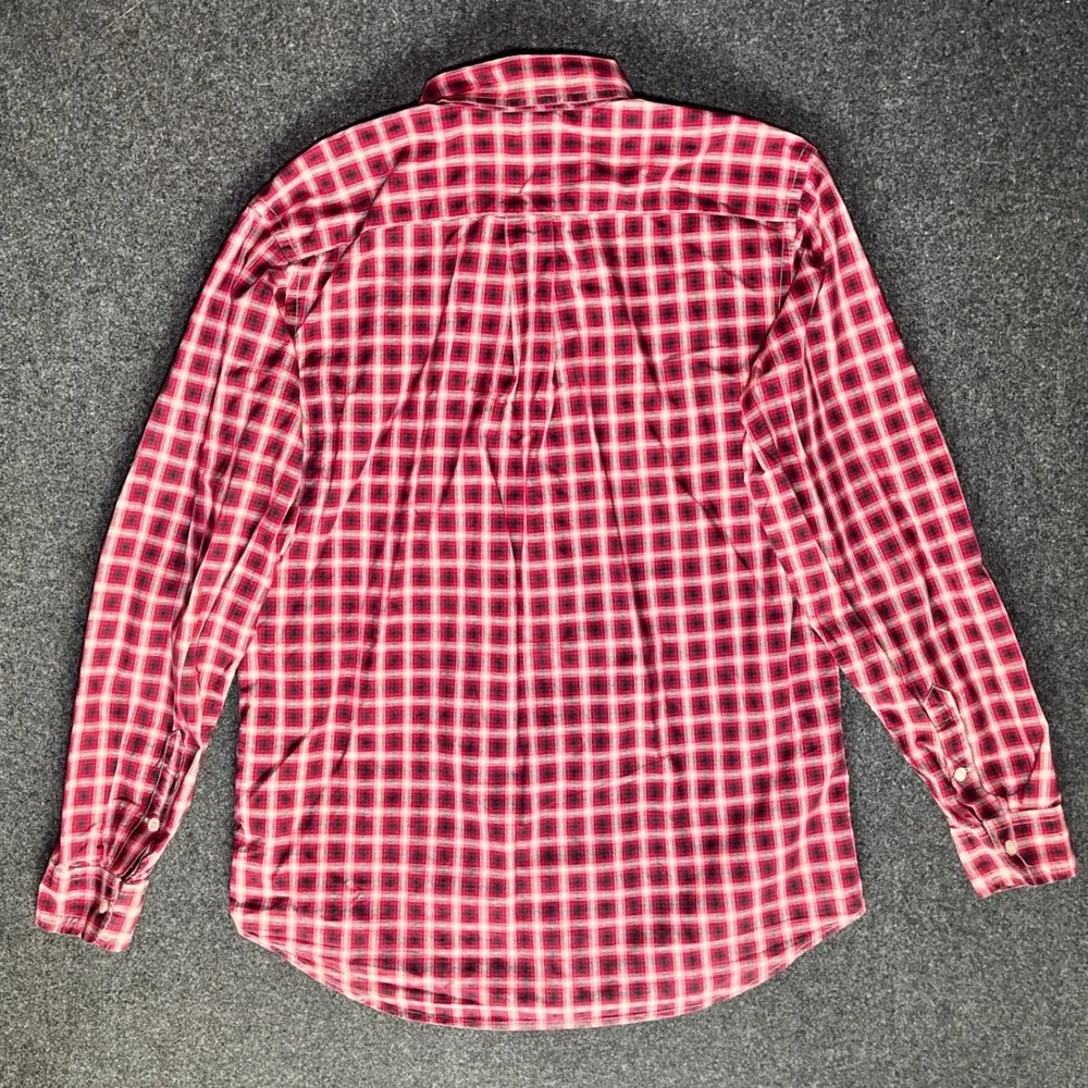 Ralph Lauren Button Down Shirt Kids XL‎ 18-20 Red Plaid Excellent Long Sleeve