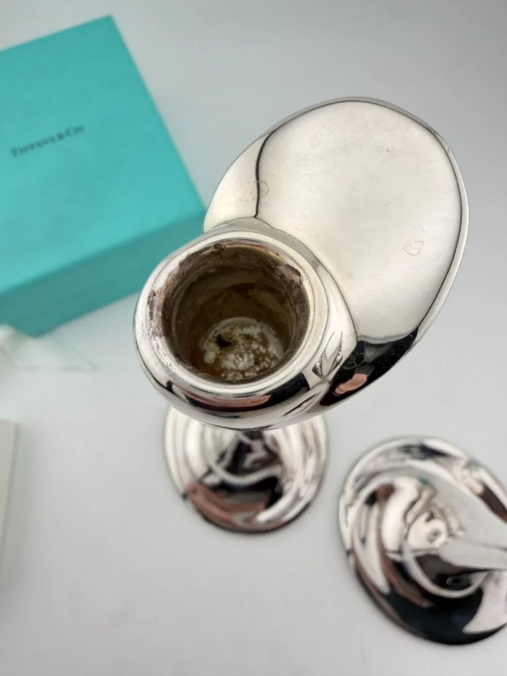 Set of 2 Tiffany & Co. Elsa Peretti Sterling Silver Bud Vase 7.5in 292g