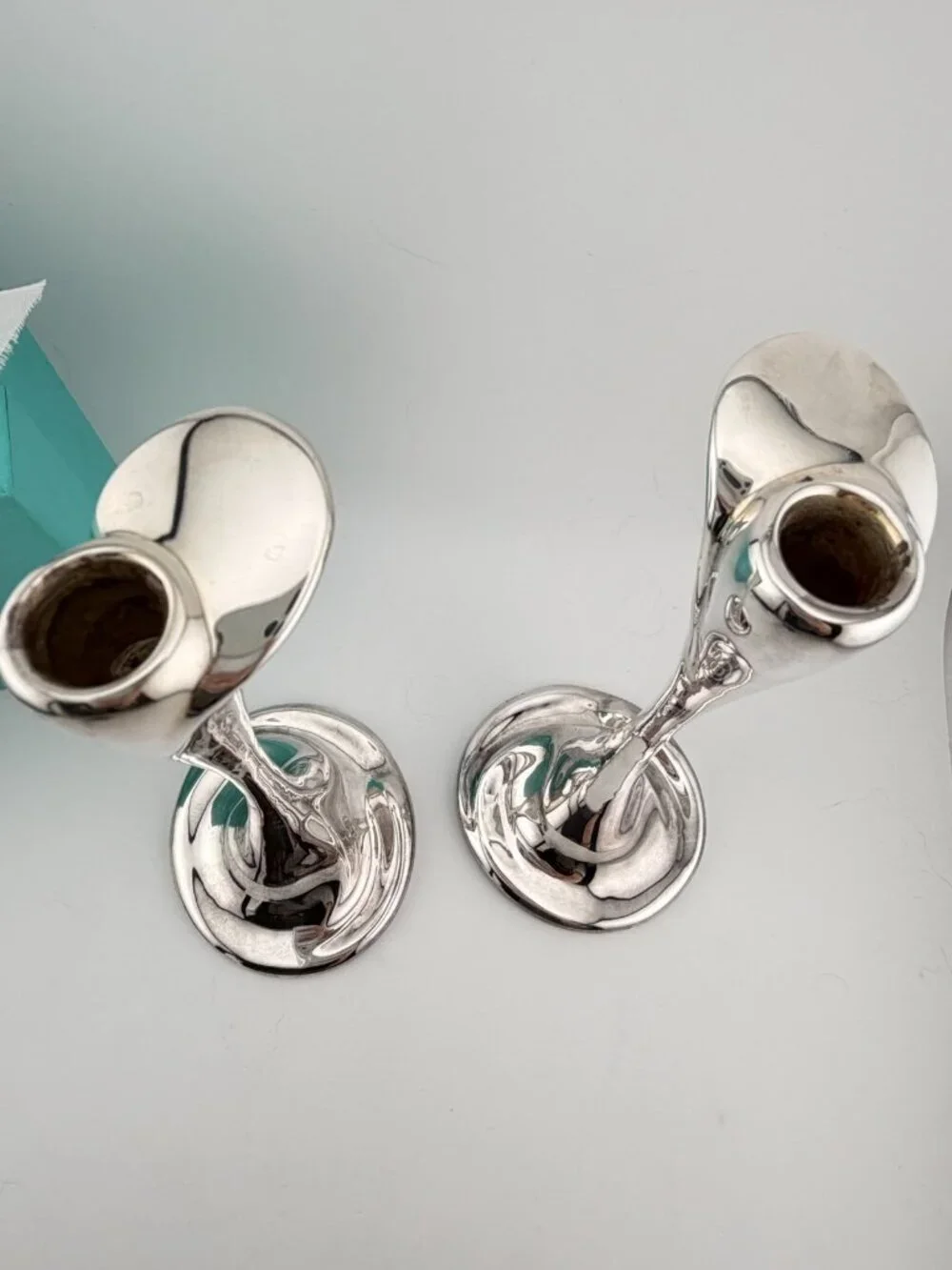 Set of 2 Tiffany & Co. Elsa Peretti Sterling Silver Bud Vase 7.5in 292g