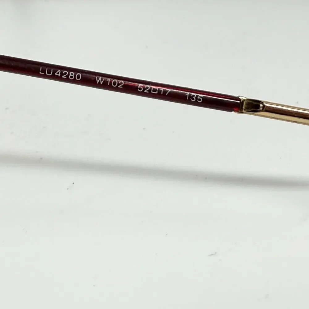 LUXOTTICA LU‎ 4280 W102 CLEAR /ROSE-RED Eyeglasses Frames 52-17-135 H18710