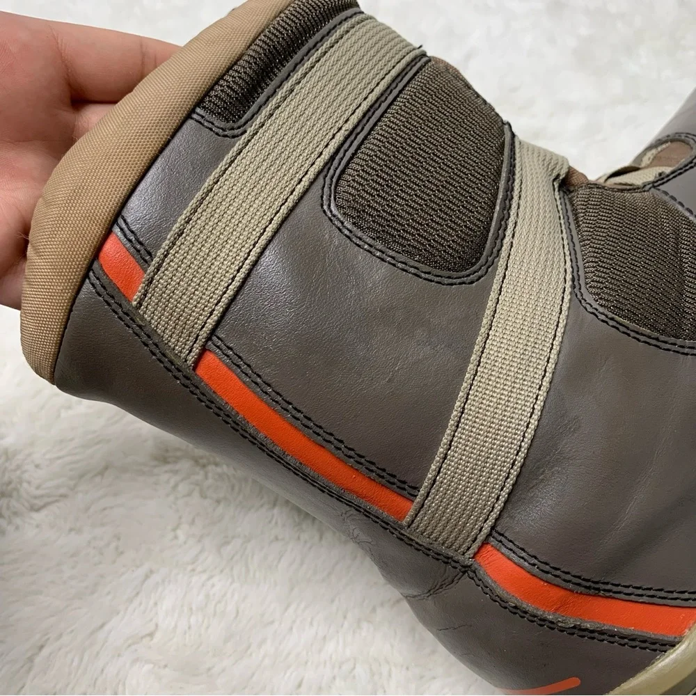 Sorel Big Kids Method 360 Brown Leather Snow Boots Waterproof Size 6 US / 38 EU
