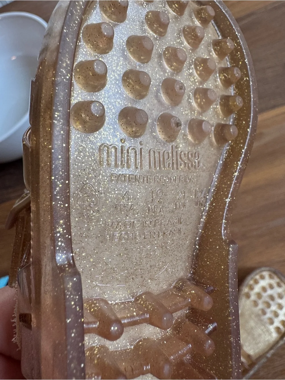Mini Melissa sparkling gold