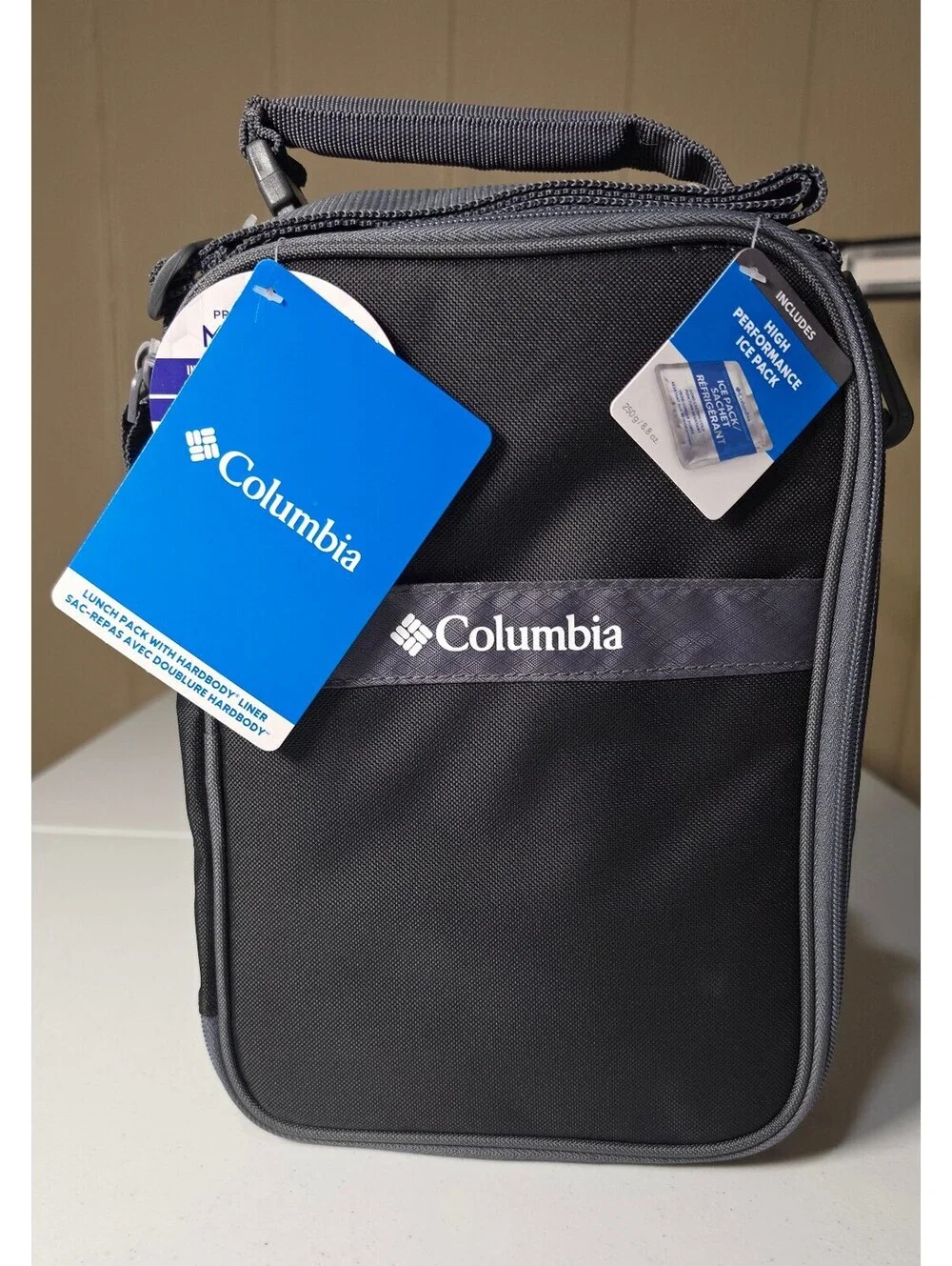 Columbia Black Soft Lunch Box Cooler Bag