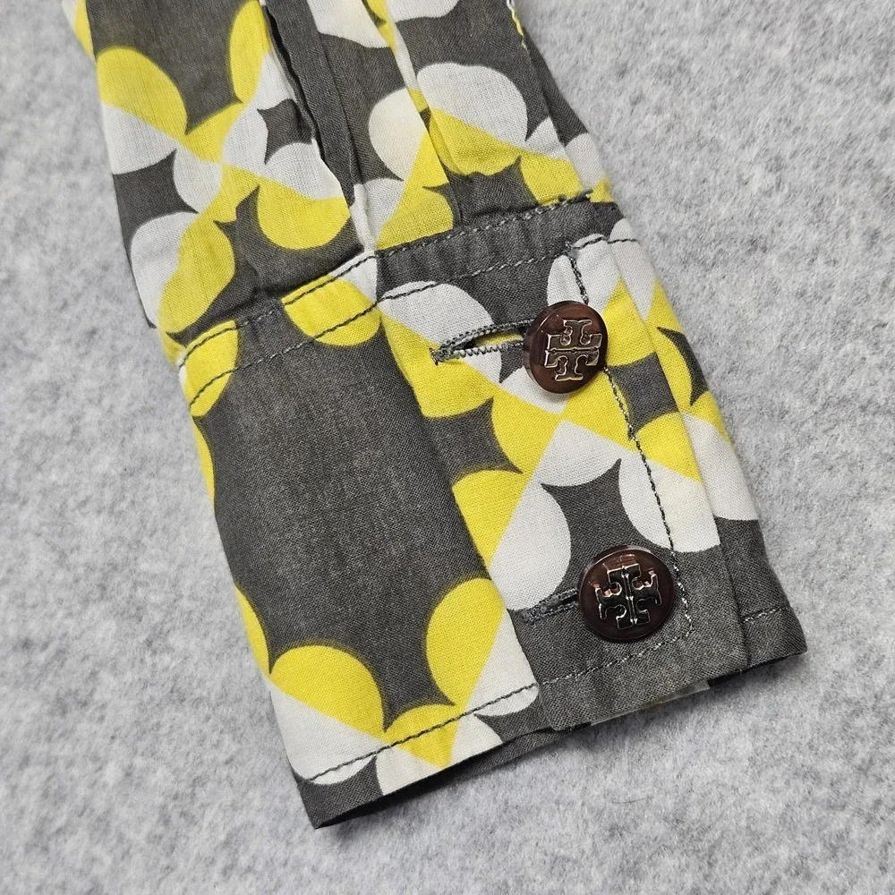 Tory‎ Burch Women's 100% silk Blouse Quarter Snap Buttons Size 4