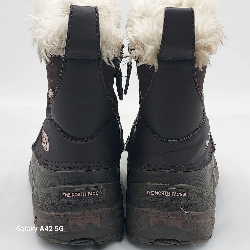 The North Face Girls‎ Heatseeker Waterproof Brown Winter Boots Faux Fur Size 2