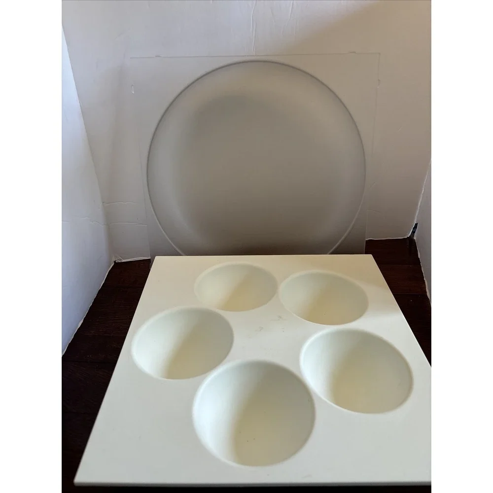 Tupperware WHITE Acrylic Preludio Entertainment Serving Center Elegant Party Dip