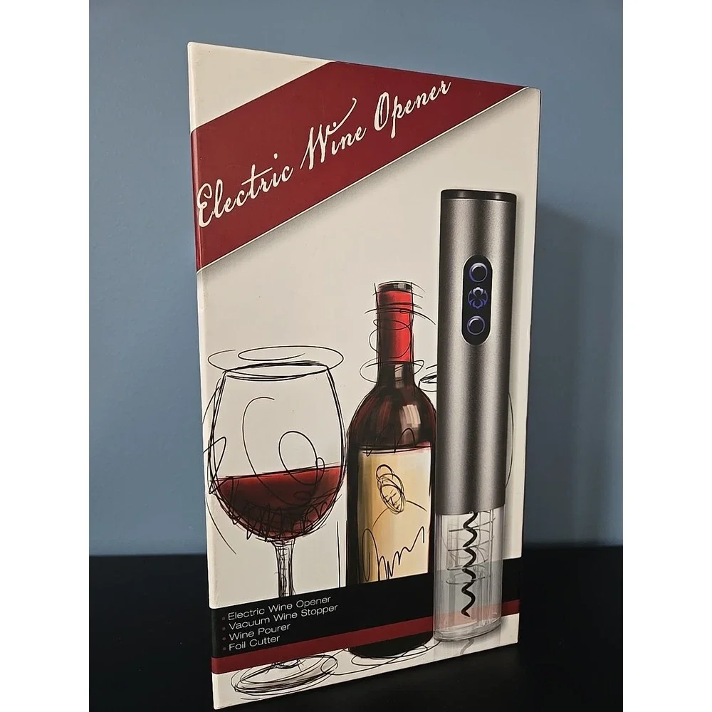 Moderne Elegance Electric Wine Opener‎ Vacuum Wine Stopper Pourer Foil Cutter
