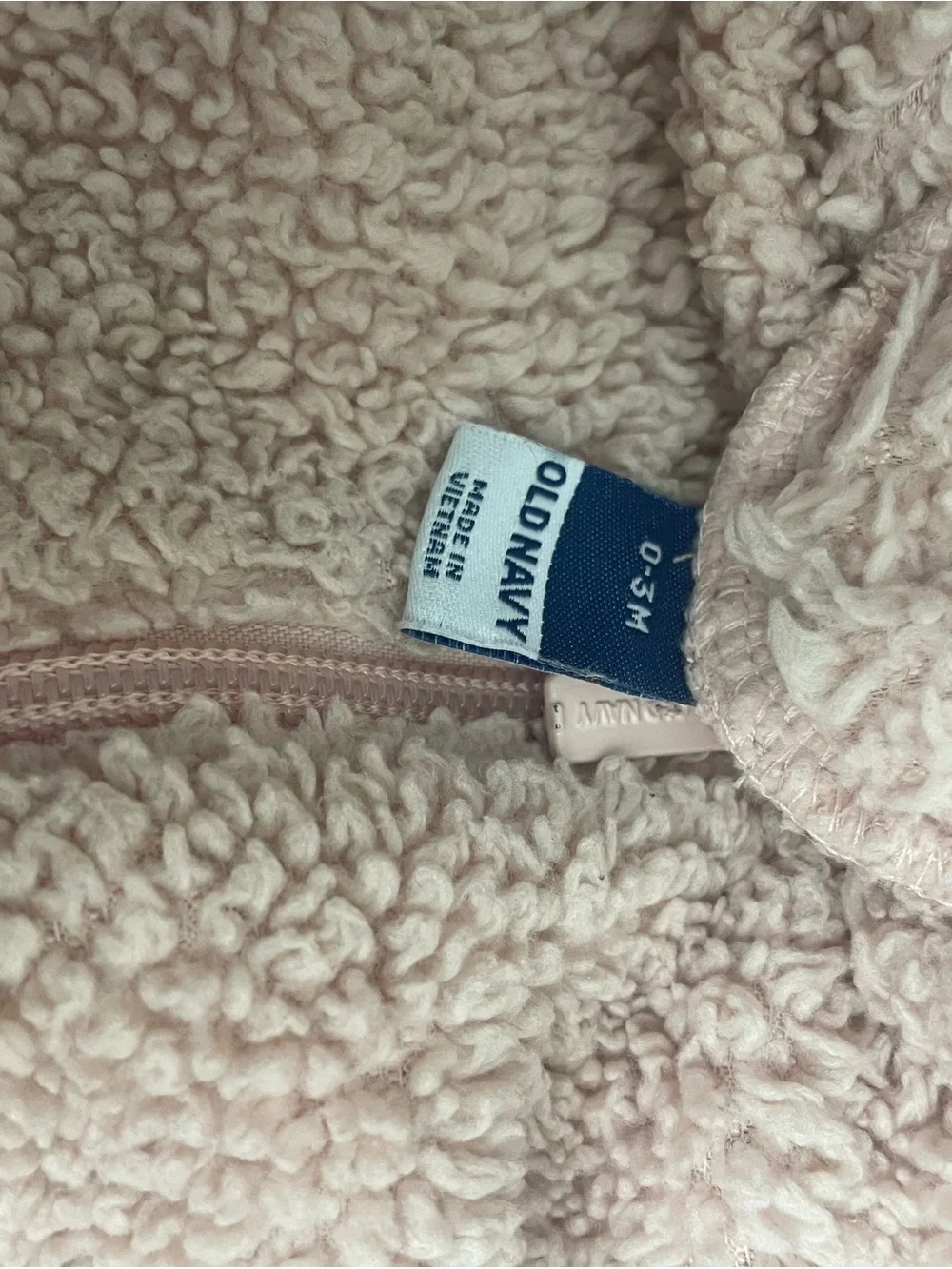 Old Navy Plush Hooded Footed One-Piece in Pale Pink