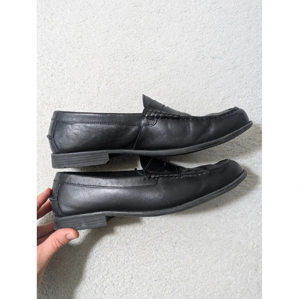 Cole Haan Penny Loafers Mens‎ 10.5 Black Leather Slip On C24505
