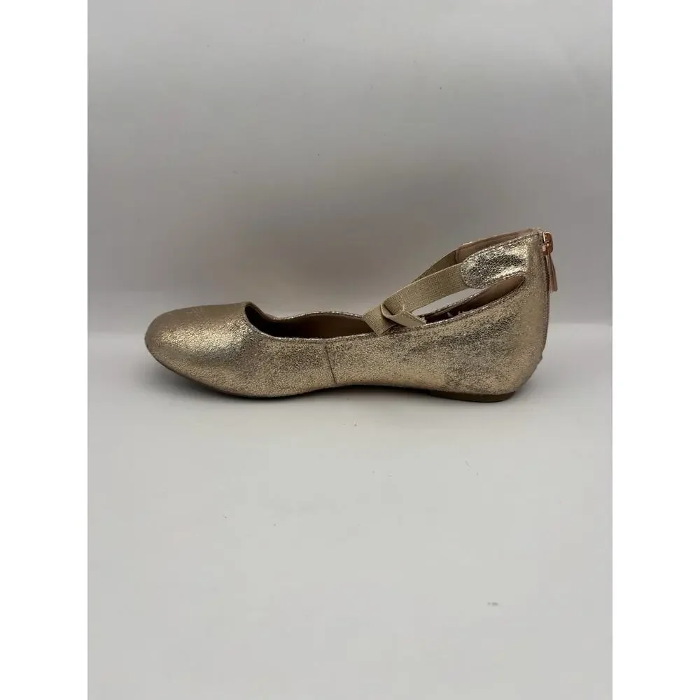 Michael Kors Kenyah Kay Rose Gold Ballet Flats Girls Size 5
