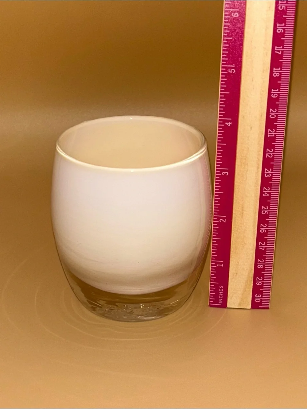 Glassy Baby Votive Candle Holder Pre-Triskelion Cream Color