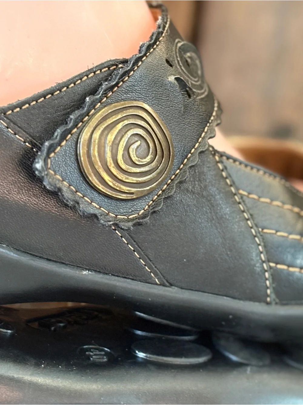 Rieker black leather