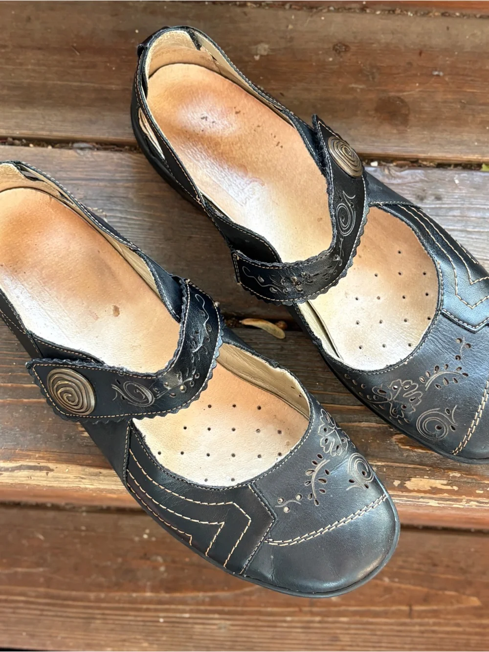 Rieker black leather