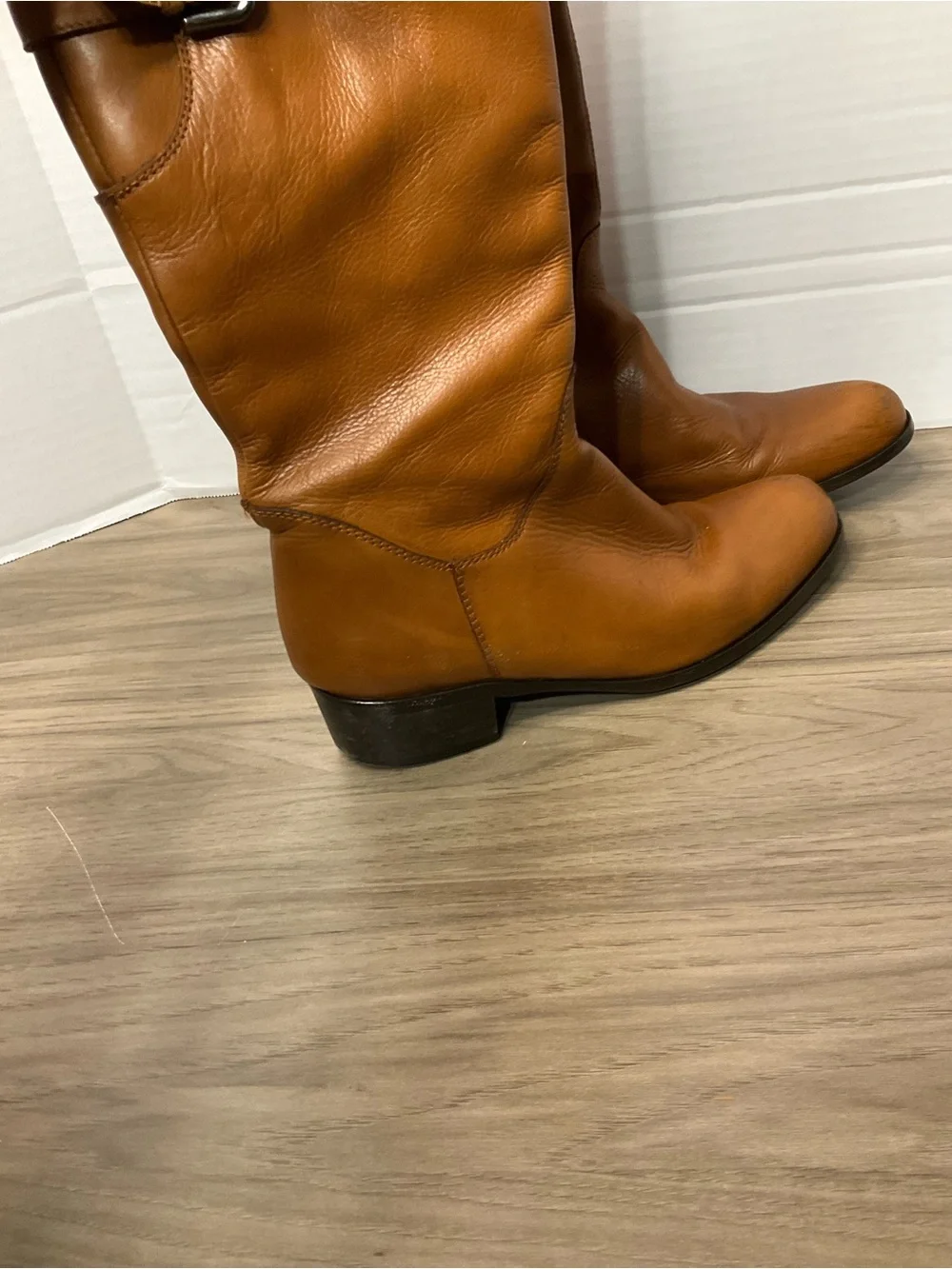 Sesto Meucci Tall Leather Over-the-Knee Boots in Cognac Brown