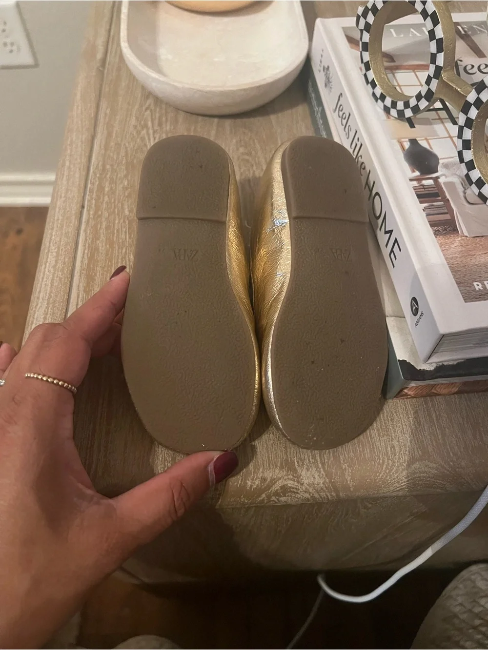 Zara shimmering gold