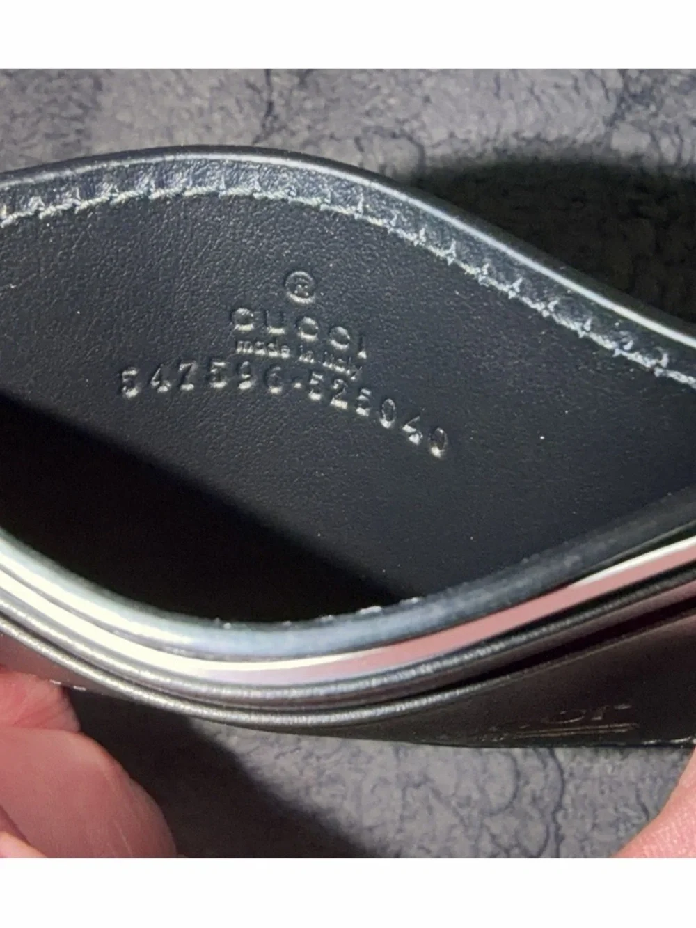 Gucci black leather