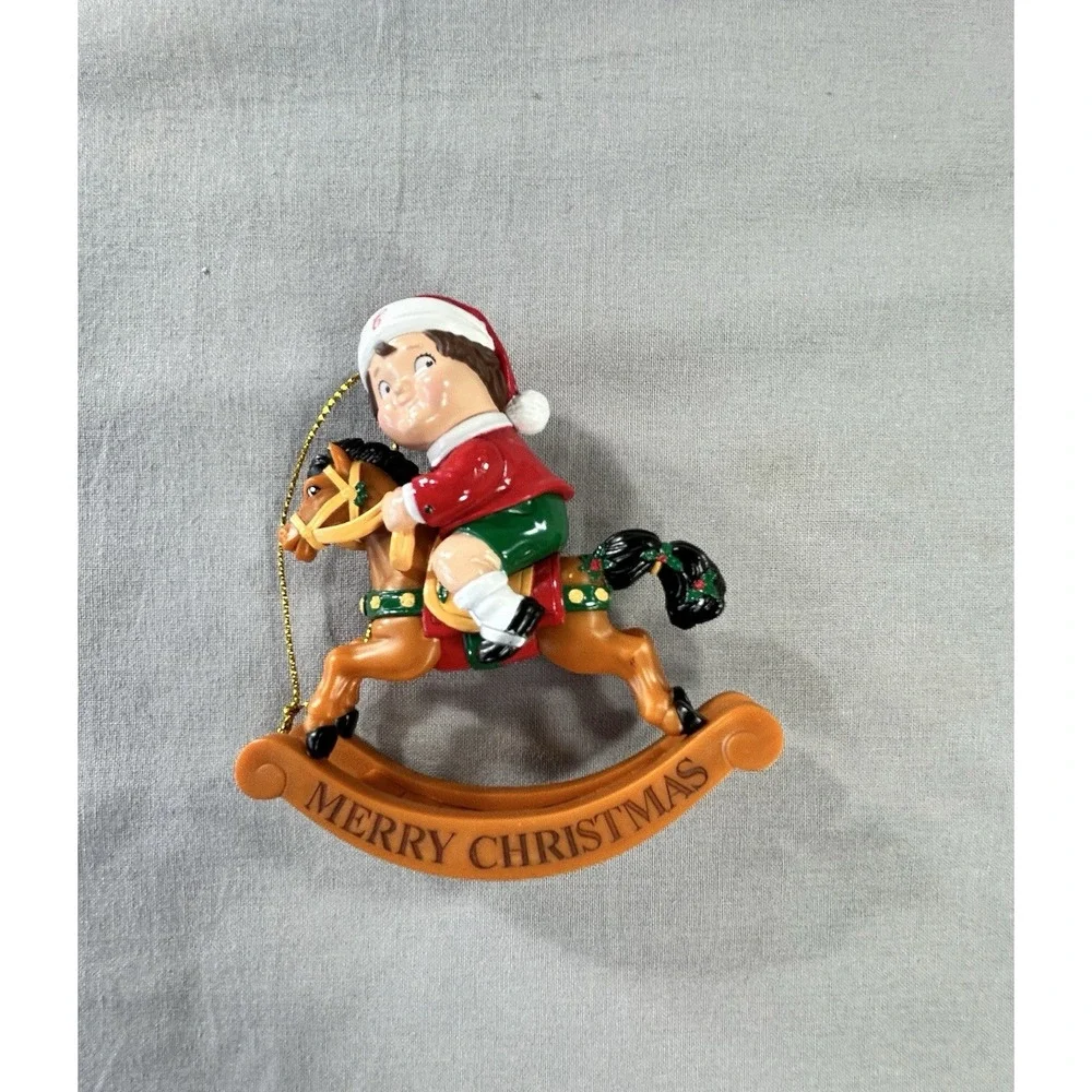 VTG 2005 Campbell's Soup collector's Christmas ornament Kid Riding Rocking Horse