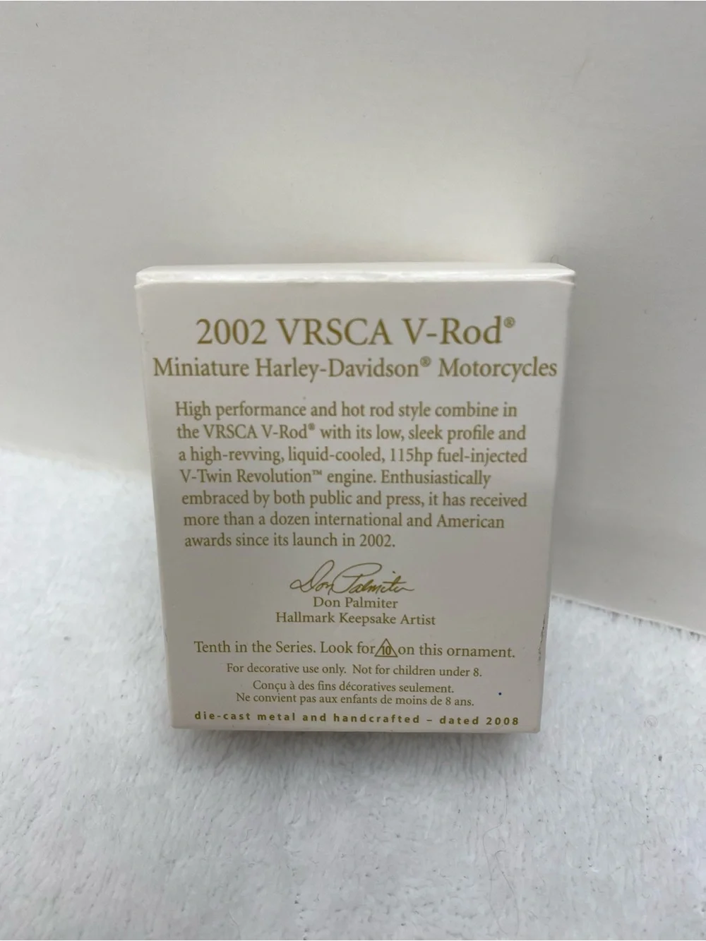 Hallmark Keepsake 2002 VRSCA V ROD Miniature Harley-Davidson Christmas Ornament