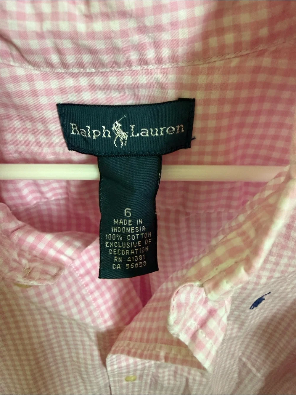 Ralph Lauren pink white
