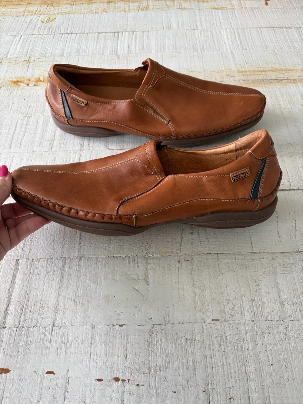 Pikolinos Puerto Rico Men's Brown Leather Loafer EU size 46 US size 12 Moccasin