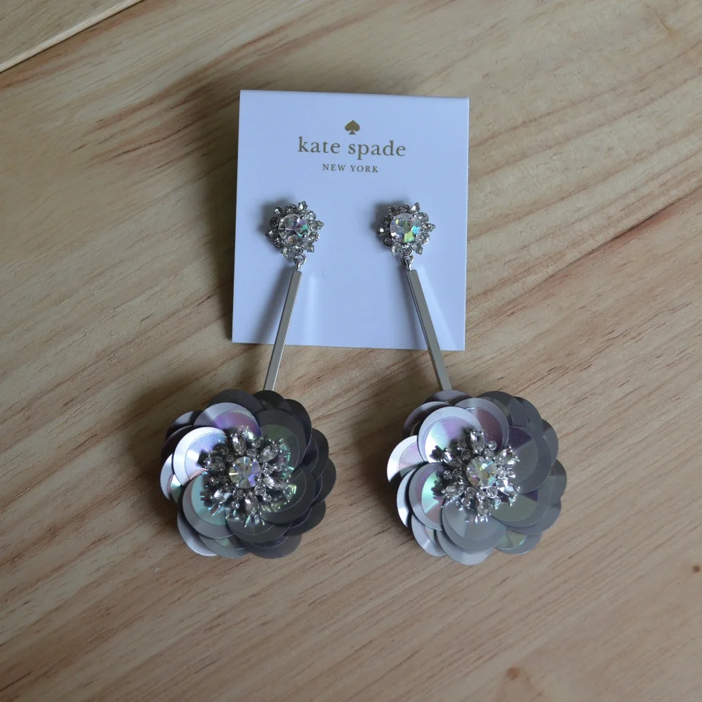 kate spade drop *shiny silver