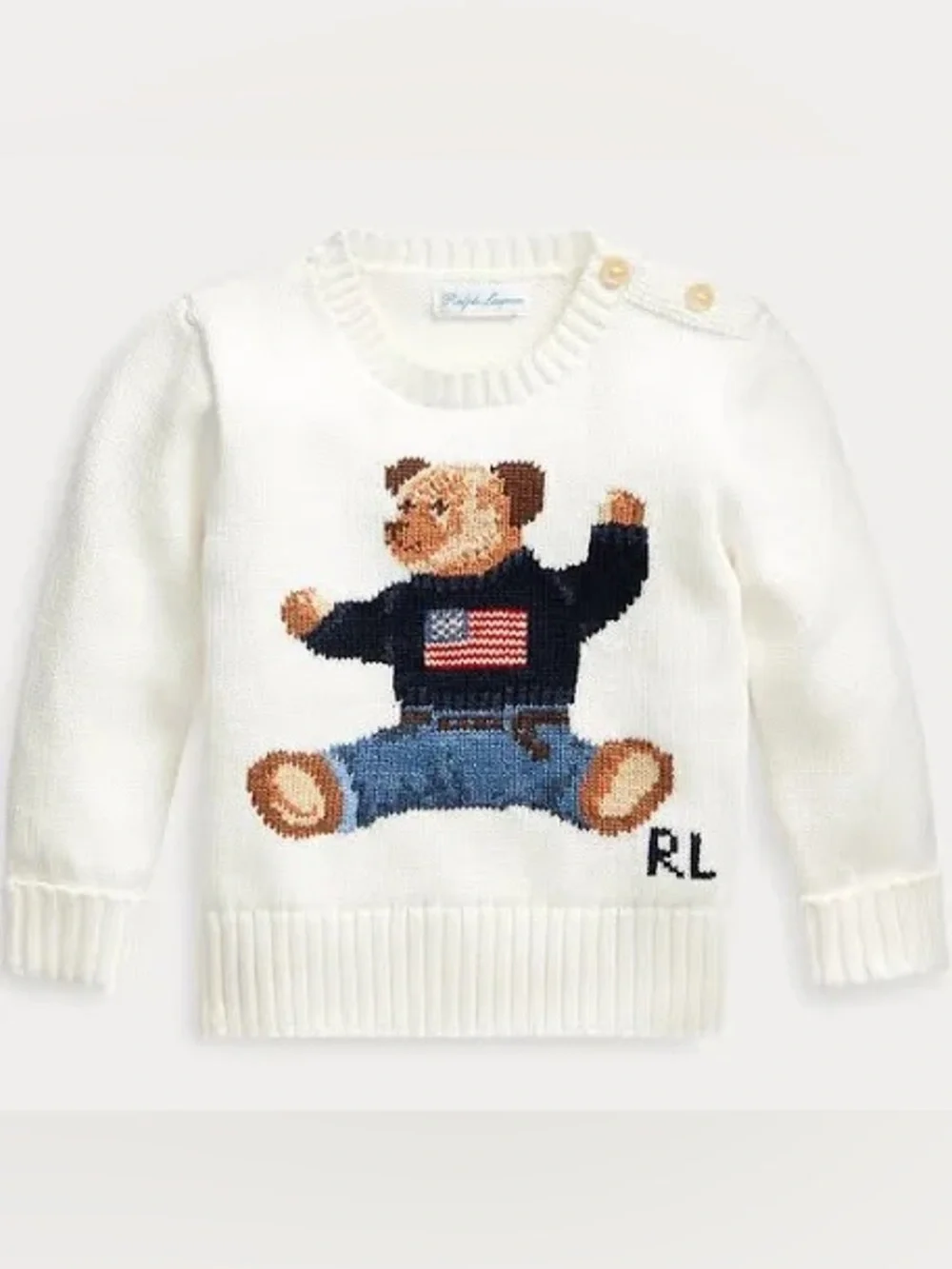 Ralph Lauren NWT Kid’s Polo Bear Cotton Sweater
