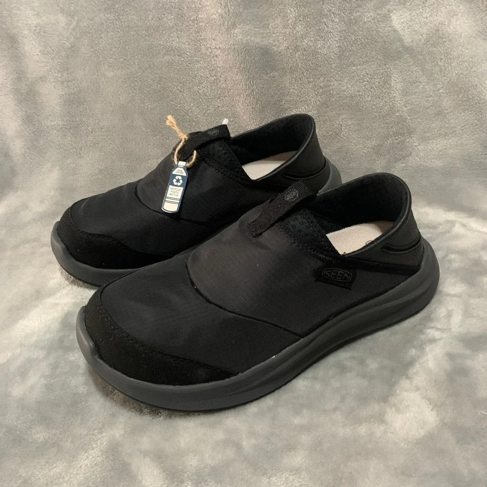 KEEN Mosey Derby Slip On Shoes Triple Black Recycled 1031156 Mens 7.5 Womens 9‎