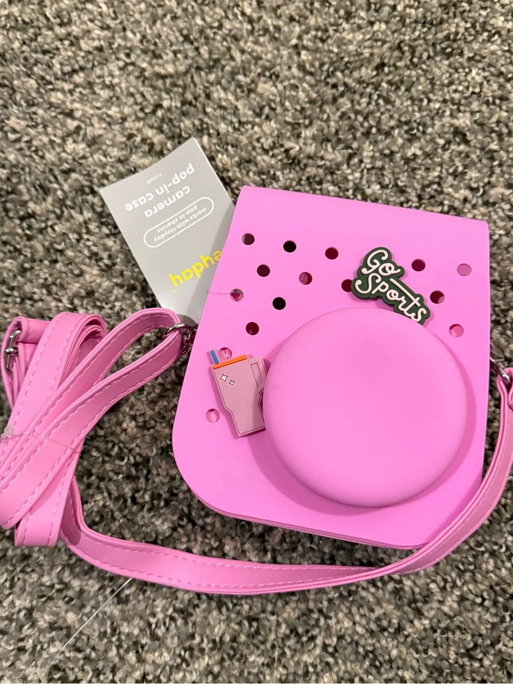 Pink Kids Camera Crossbody Bag
