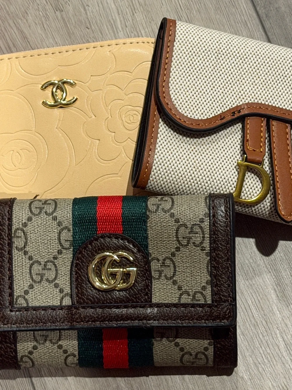 3 Wallets with Signature Monogram