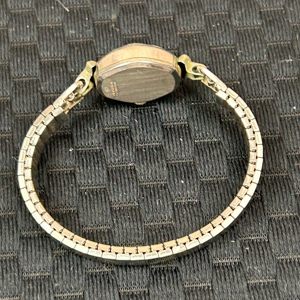 Vintage Elgin Swiss Watch Womens 10K RGP Bezel Oval‎ Face Expansion Band Tested