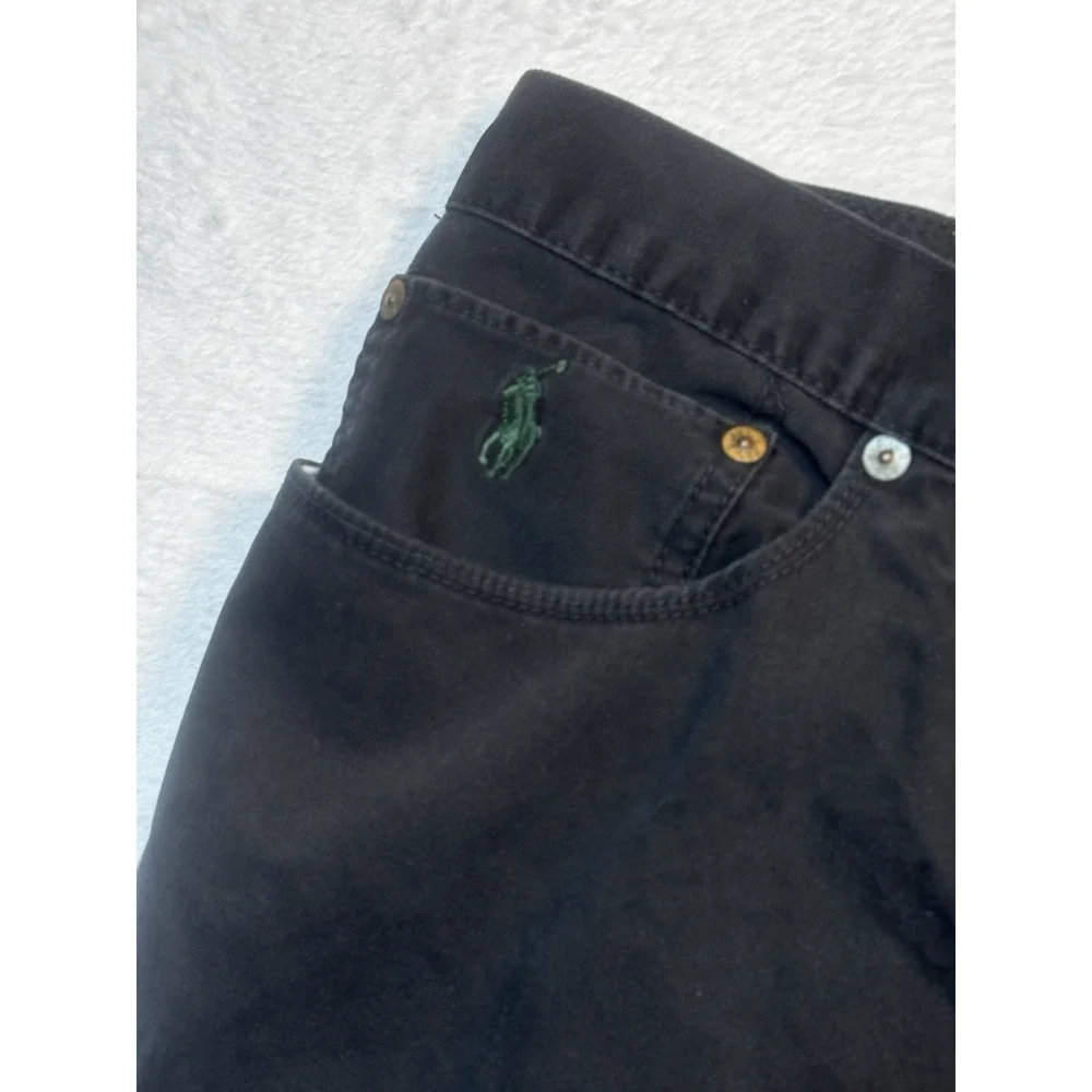 VTG Polo Ralph Lauren Jeans Mens 40x30.5 Authentic Dungarees Classic Faded Black