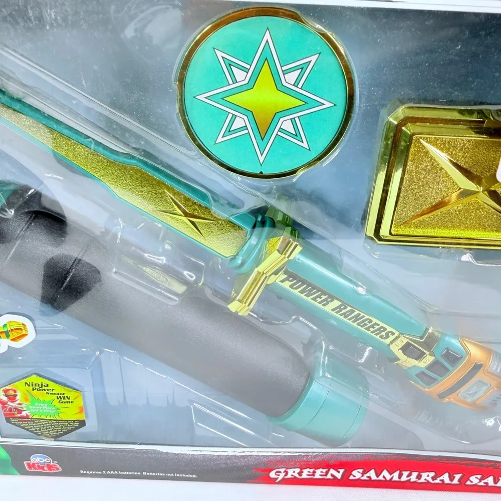 Bandai Power Rangers Ninja Storm Green Samurai Saber Lights Sounds Toy 10553 NEW